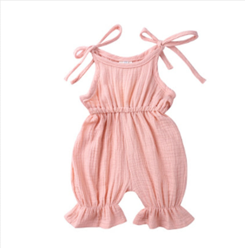 Adorable & Comfy Halter Baby Girl Romper Jumpsuit