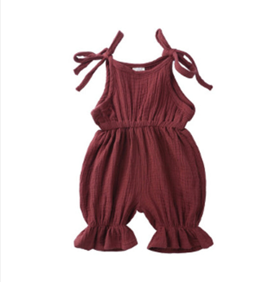 Adorable & Comfy Halter Baby Girl Romper Jumpsuit